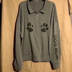 Final drop.. bundle for discount...Dog Mom Front Zip sweatshirt